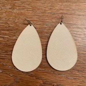 Nickel and Suede | Medium Blank Canvas Teardrops